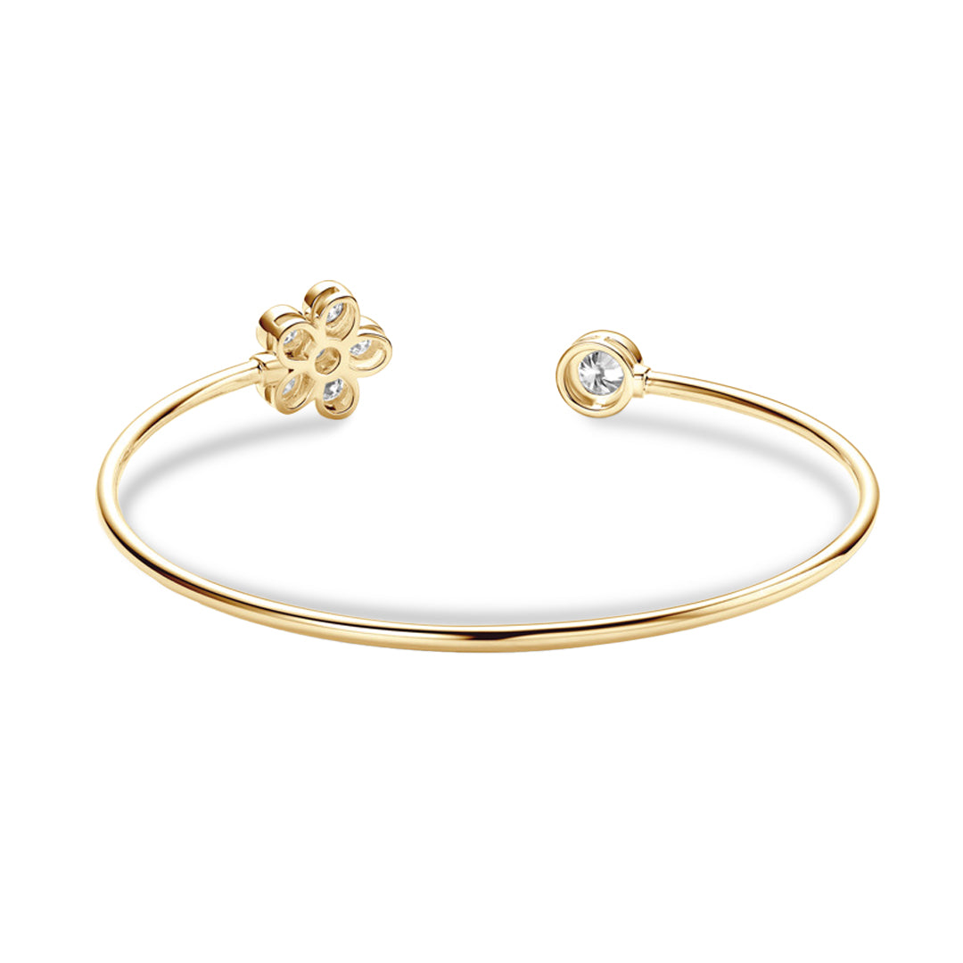 Daisy Moissanite Cuff Bracelet