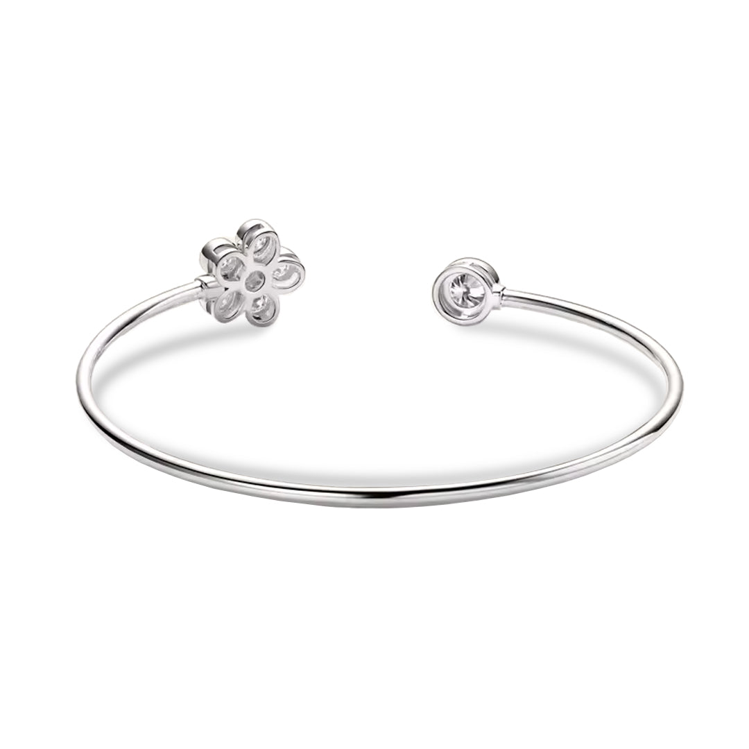 Daisy Moissanite Cuff Bracelet