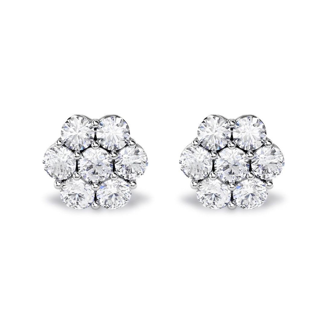 Daisy Fleur Moissanite Stud Earrings