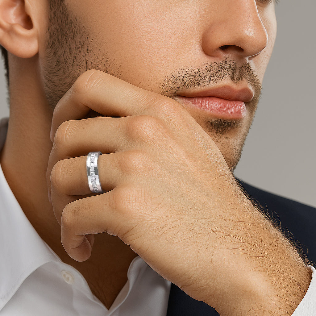 The Zen Moissanite Ring For Men