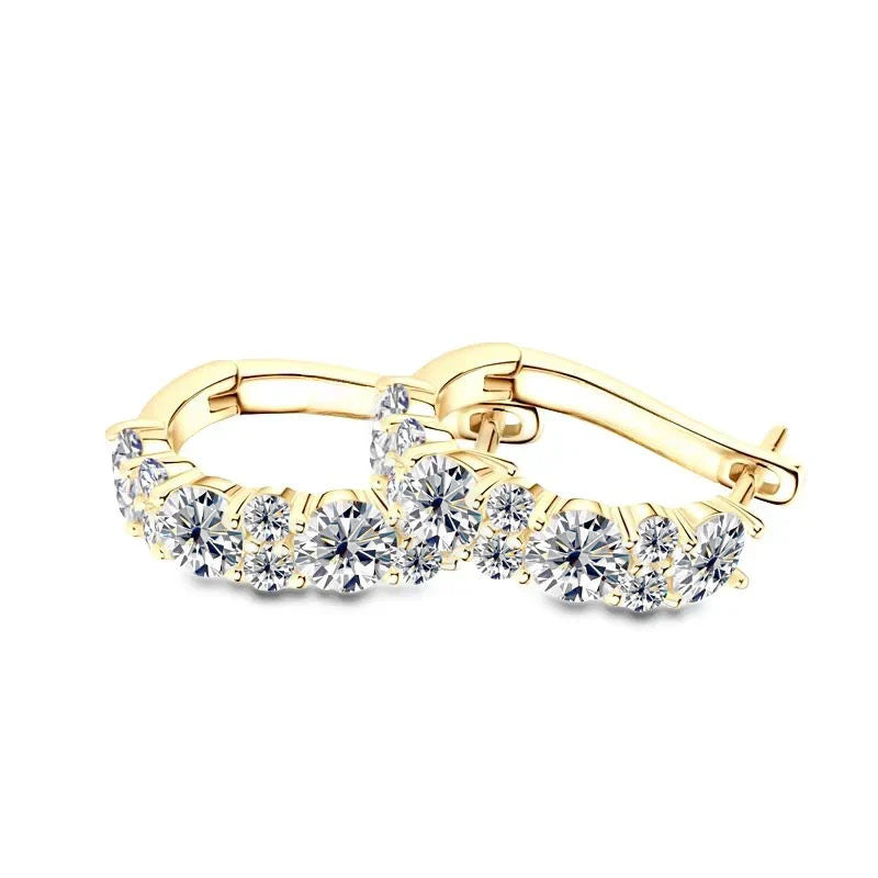 Cascade Moissanite Hoop Earrings