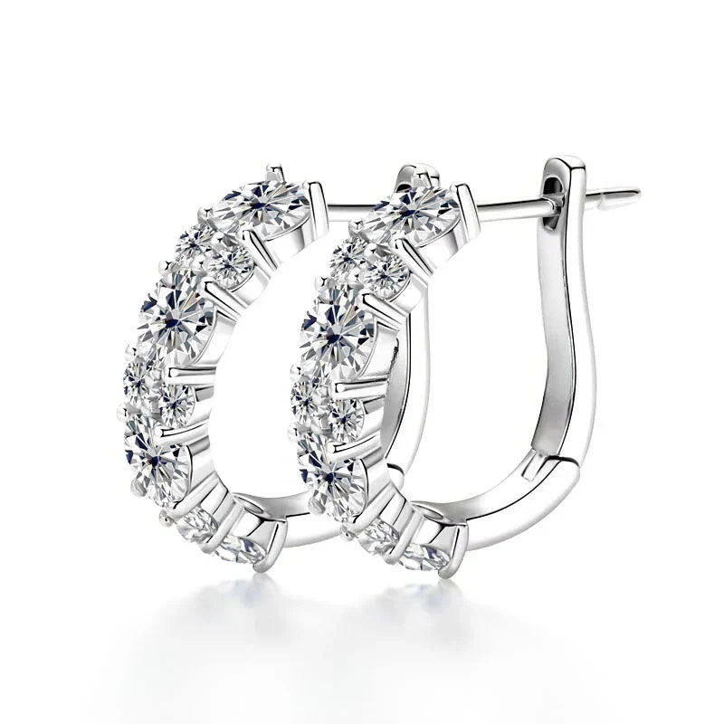 Cascade Moissanite Hoop Earrings