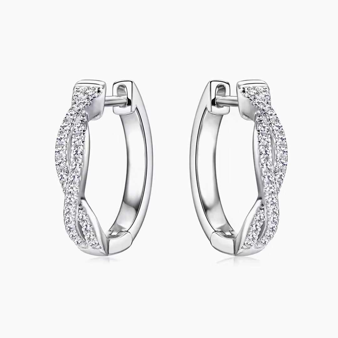 Elaine Twist Moissanite Hoop Earrings