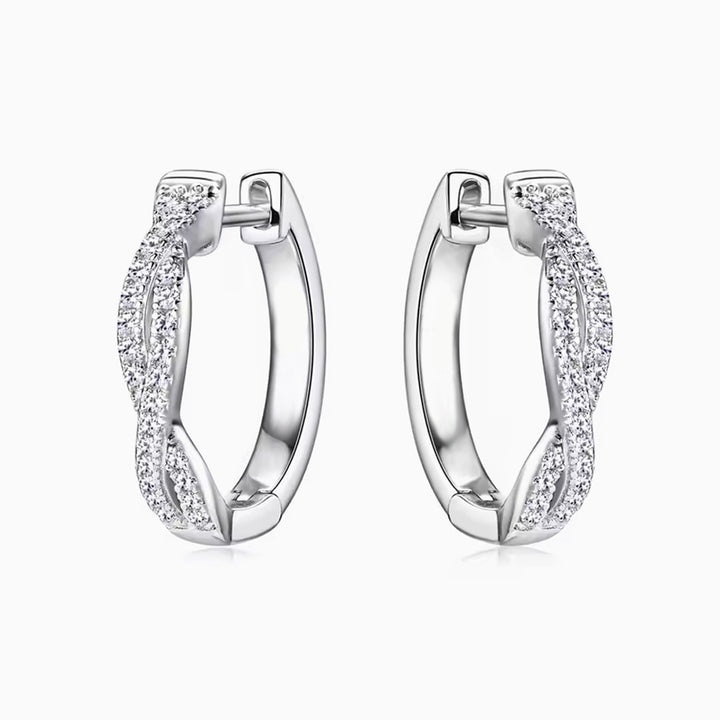 Elaine Twist Moissanite Hoop Earrings