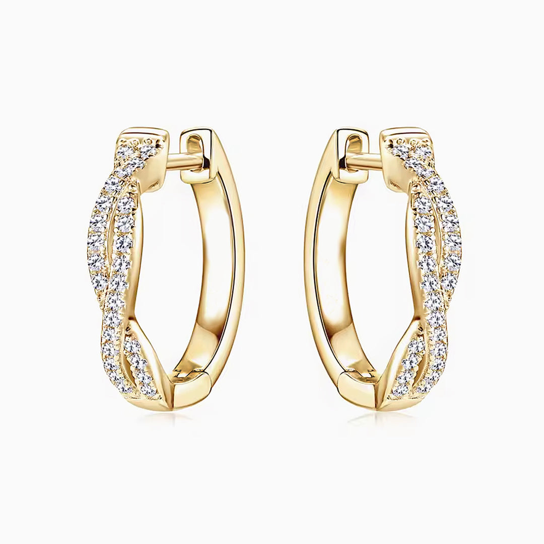 Elaine Twist Moissanite Hoop Earrings