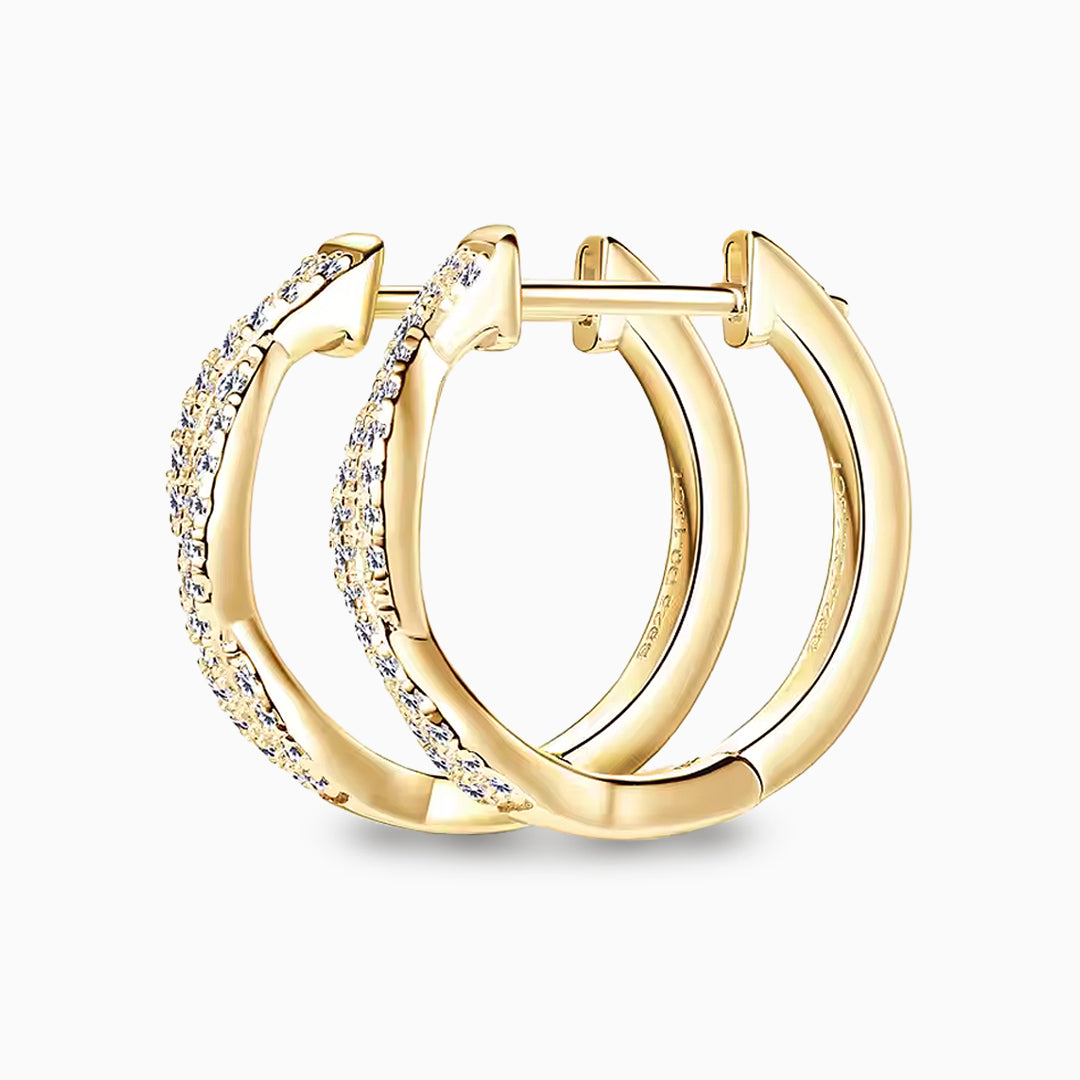Elaine Twist Moissanite Hoop Earrings