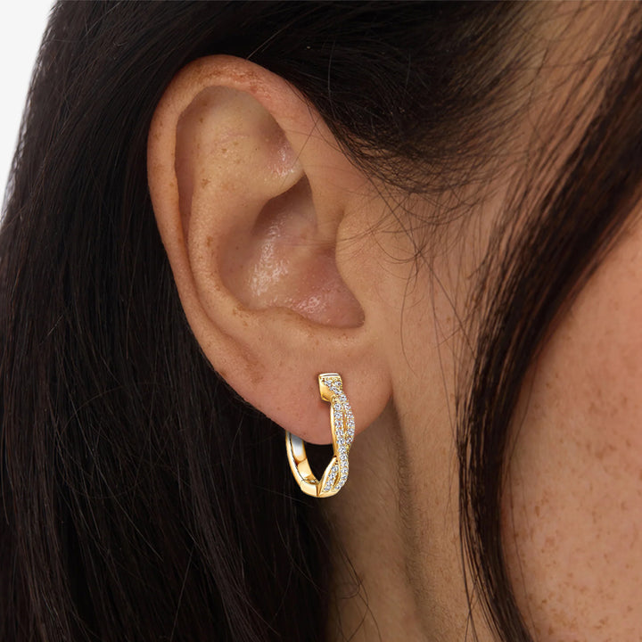 Elaine Twist Moissanite Hoop Earrings