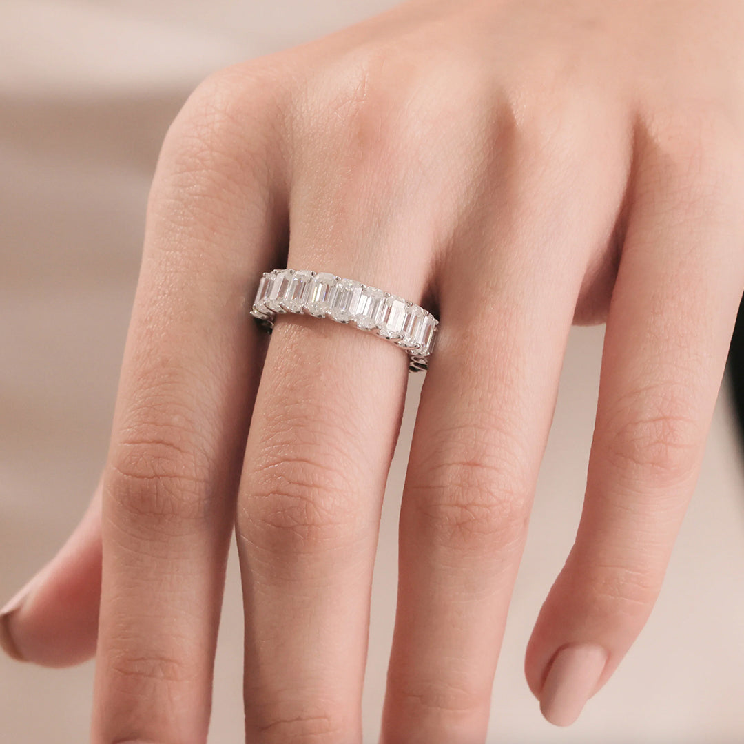 Ariston Emerald-Cut Moissanite Eternity Ring