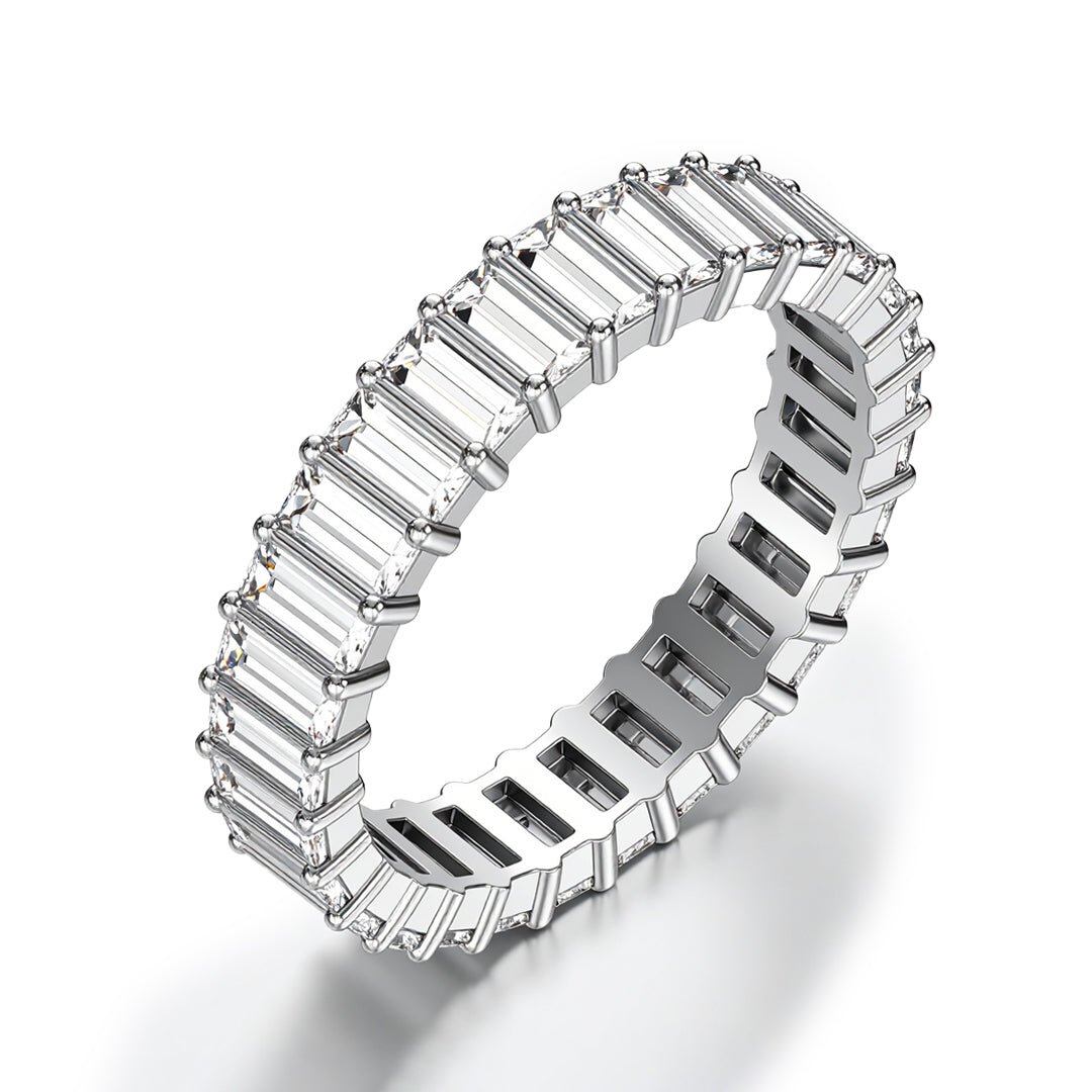 Ariston Emerald-Cut Moissanite Eternity Ring