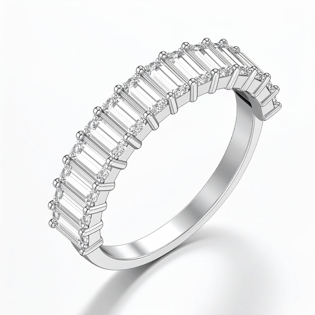 Half Emerald-Cut Eternity Ring