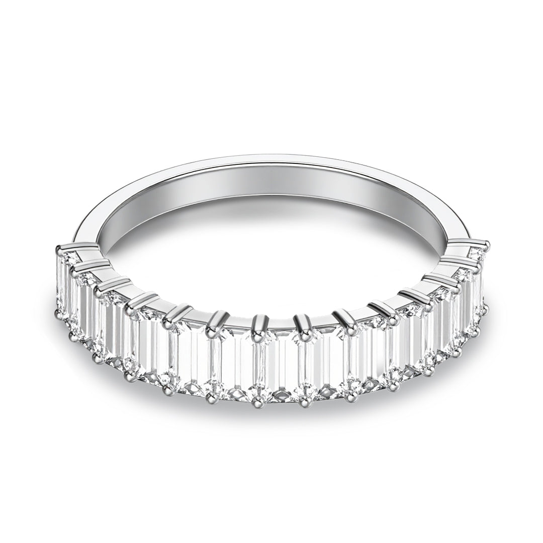 Half Emerald-Cut Eternity Ring