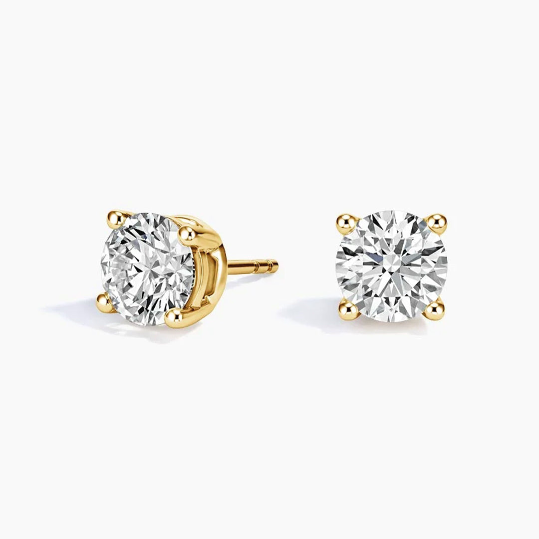 Celestia Moissanite Round-Cut Stud Earrings