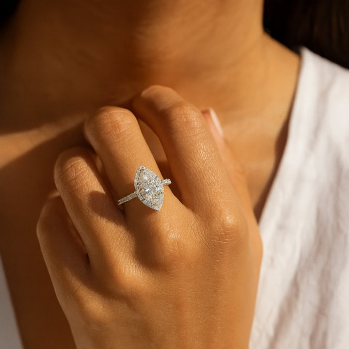 Marquessa Marquise-Cut Moissanite Ring