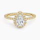 Josie Pear-Cut Pavé Lab Diamond Halo Ring