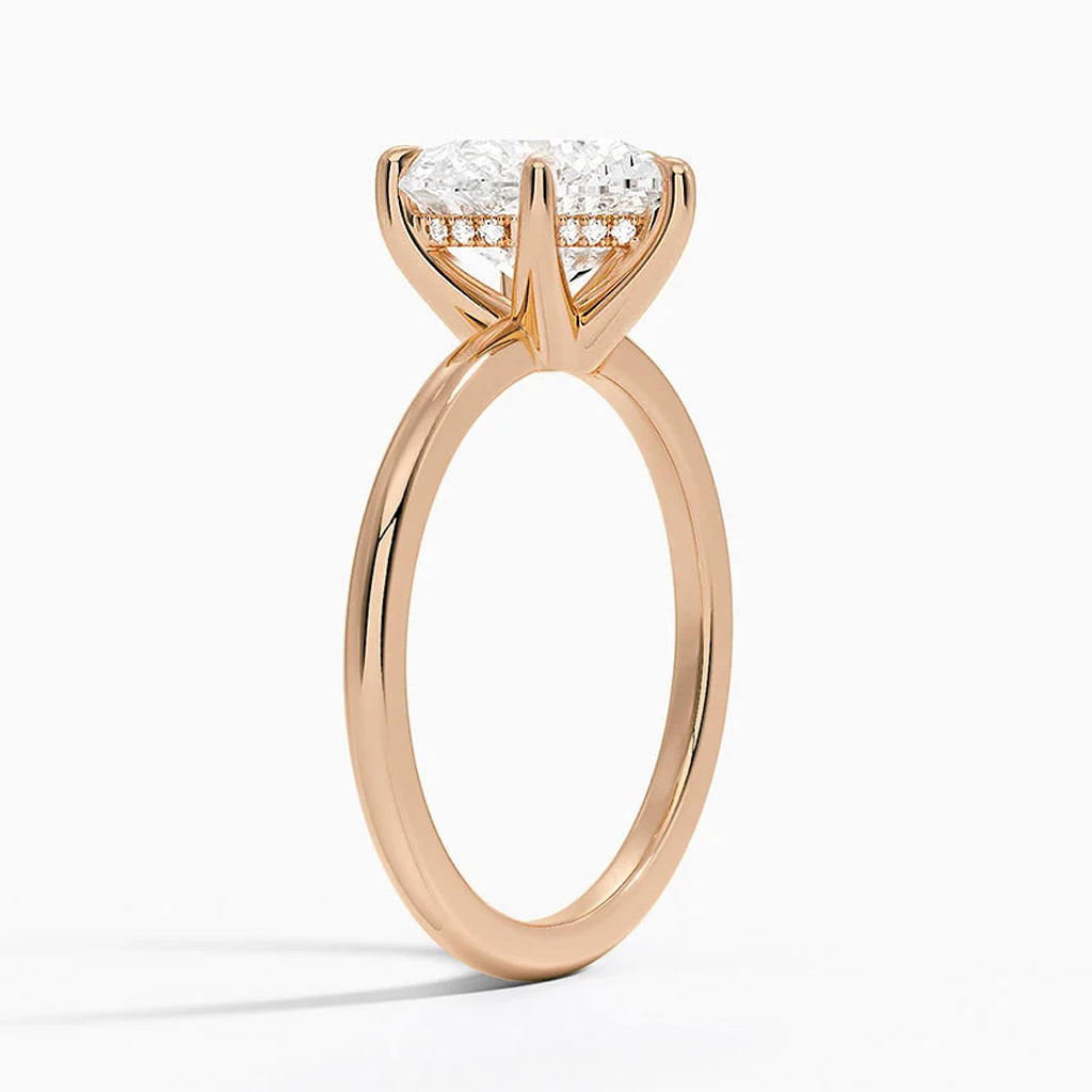 Emie Heart-Cut Hidden Halo Moissanite Ring