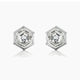 Hexa Bezel Moissanite Earrings