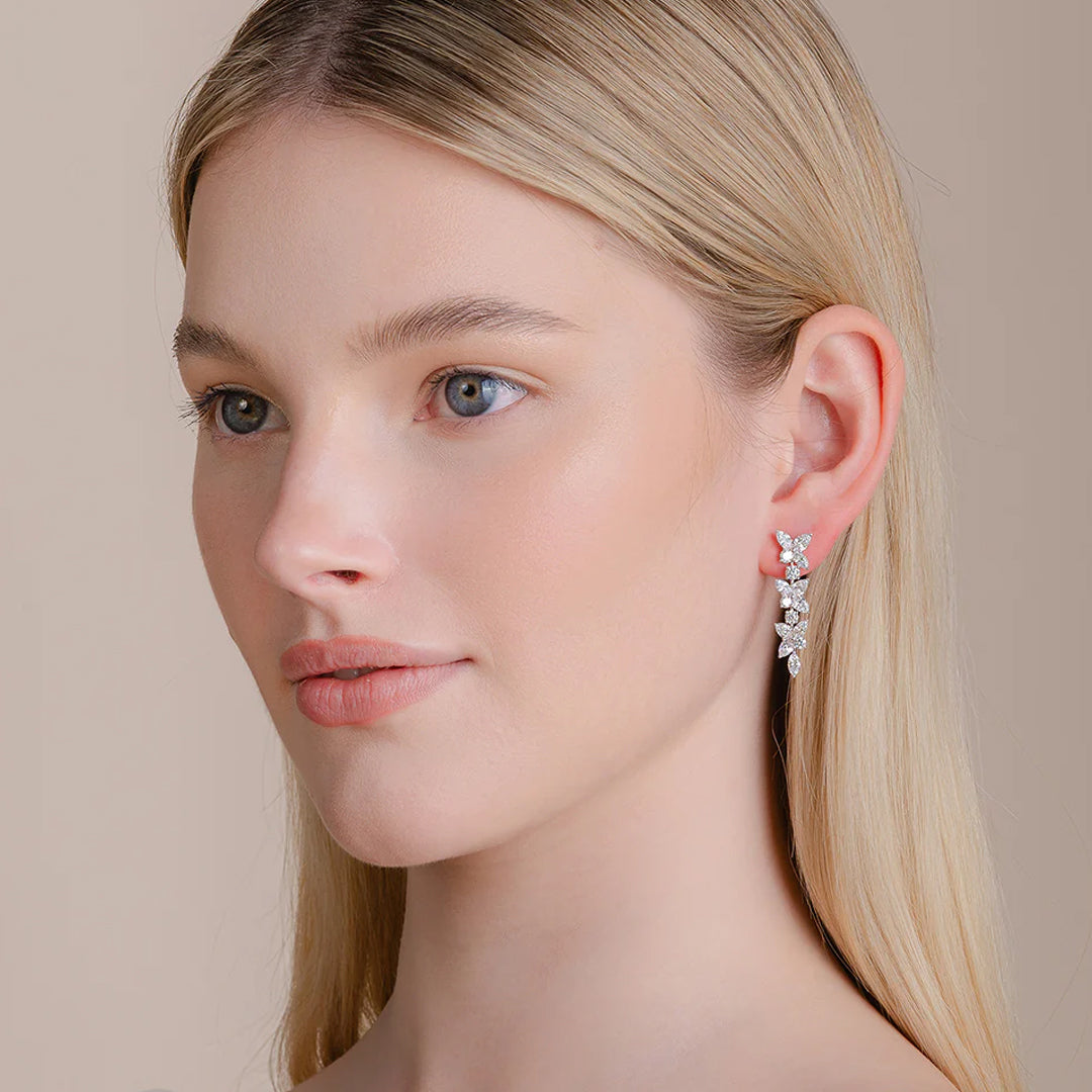 Dewy Dance Drop Moissanite Earring