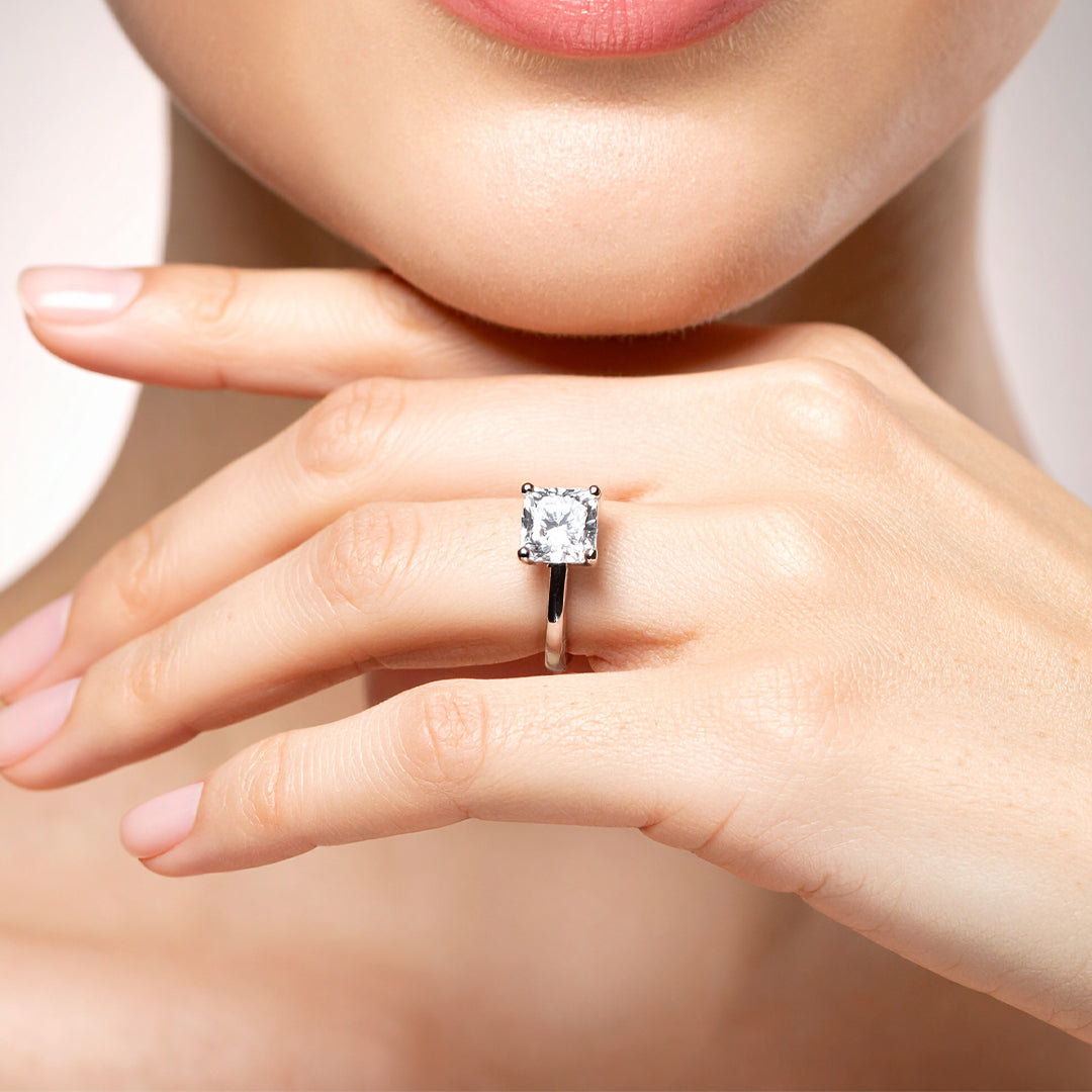 Isadora Princess-Cut Moissanite Ring