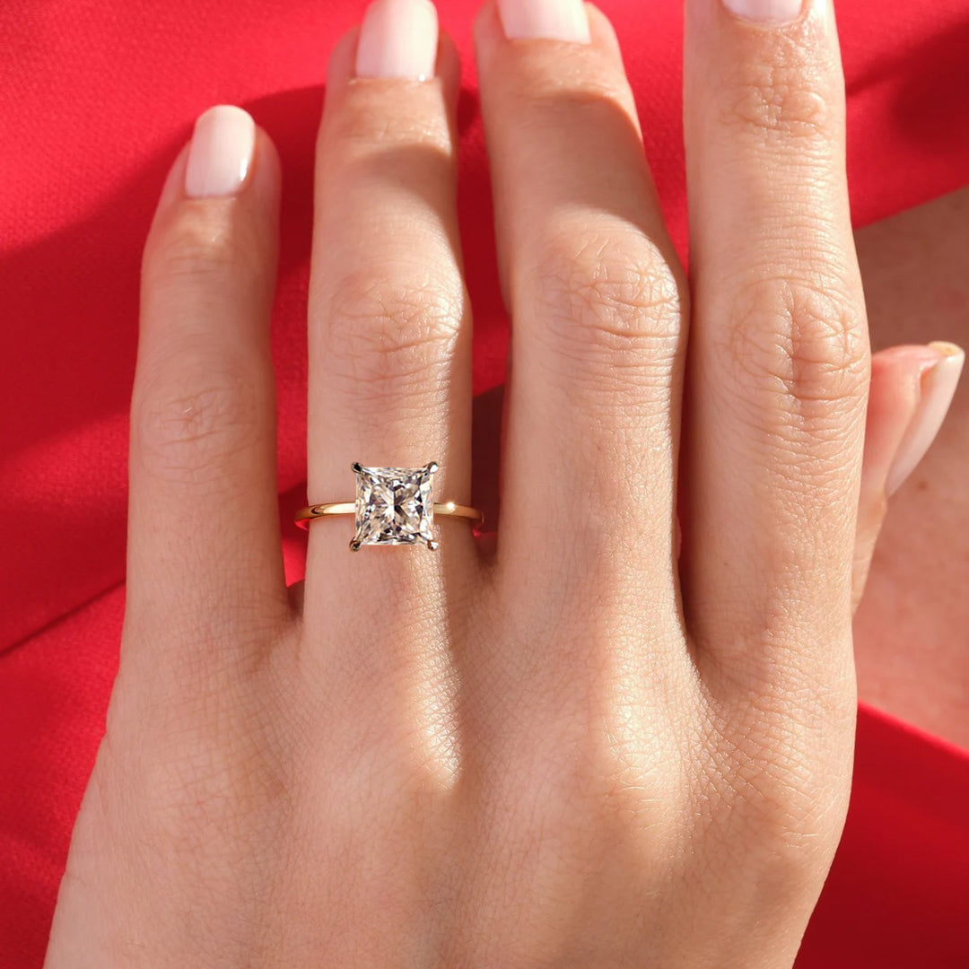 Isadora Princess-Cut Moissanite Ring