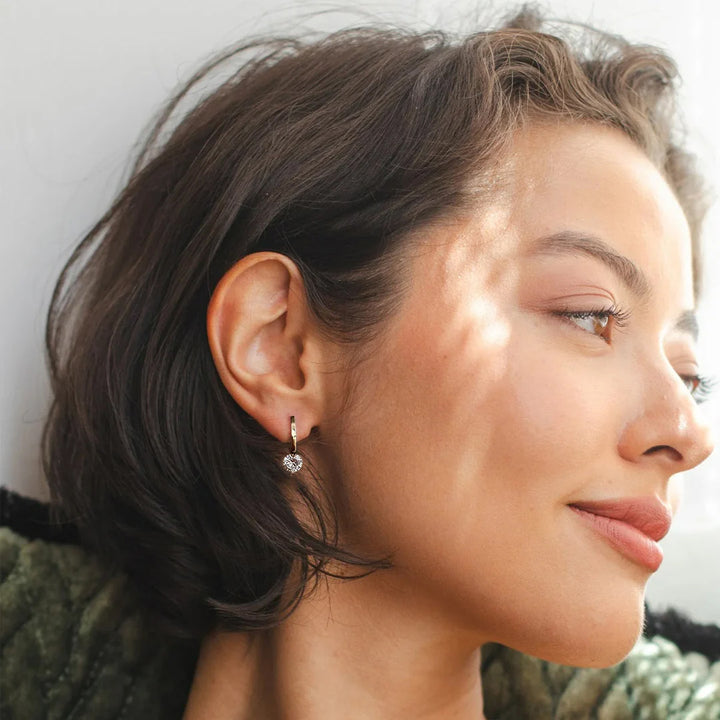 Izzy Round-Cut Moissanite Earrings