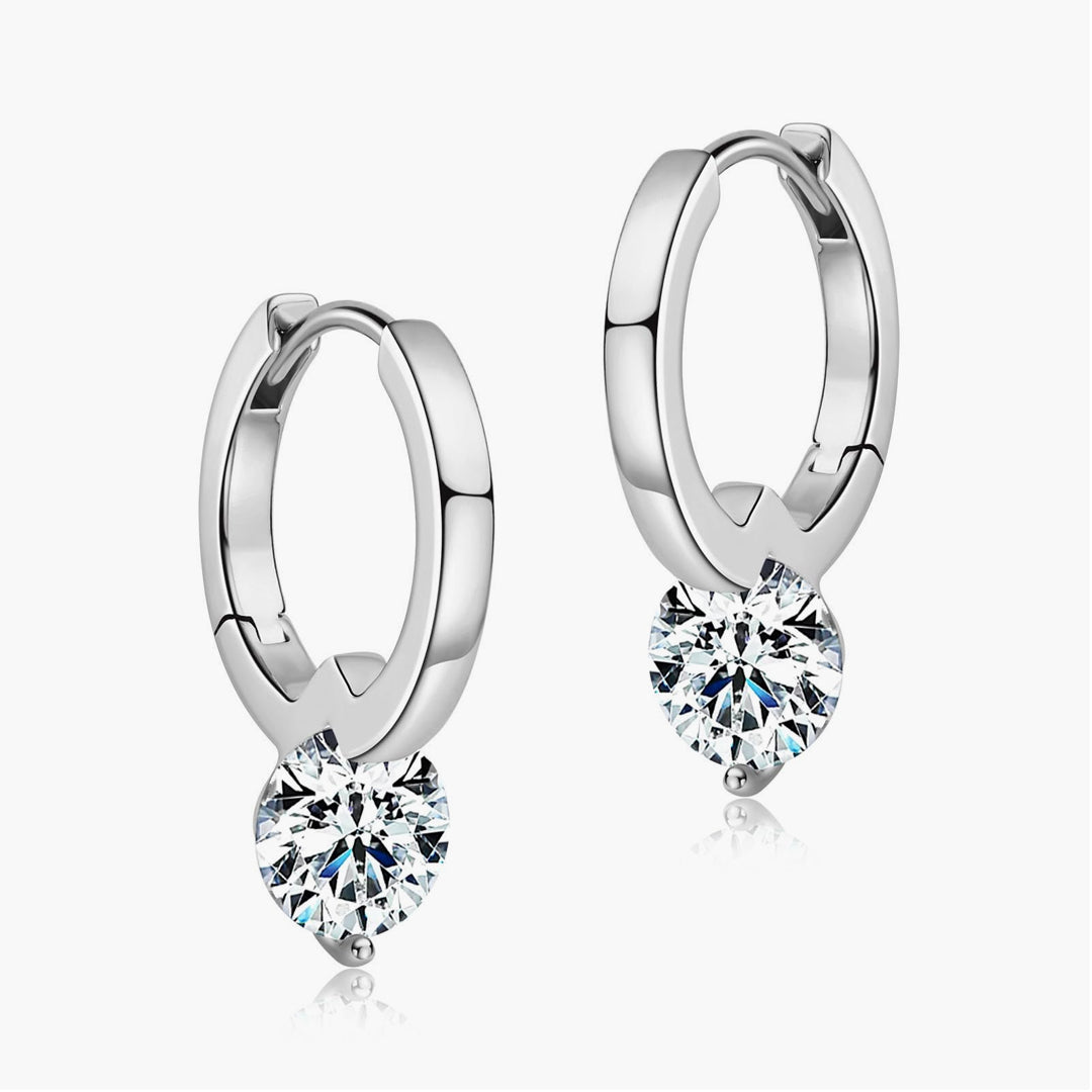 Izzy Round-Cut Moissanite Earrings