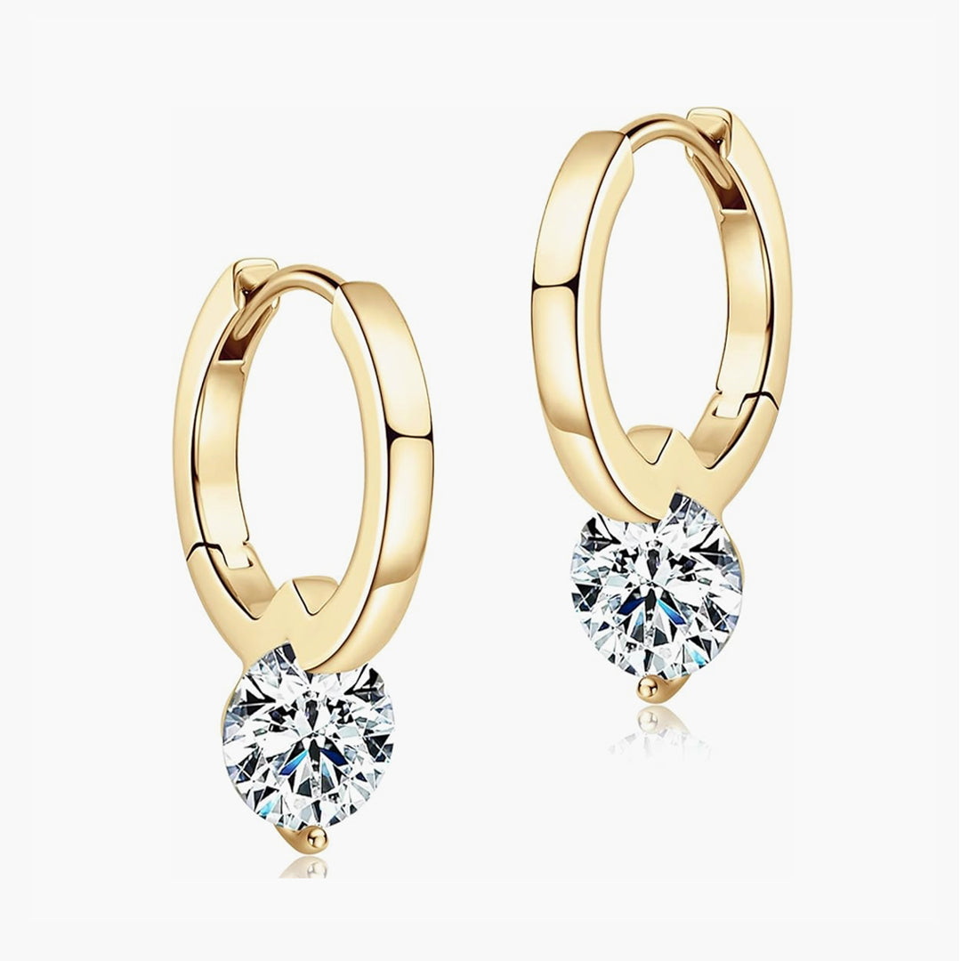 Izzy Round-Cut Moissanite Earrings