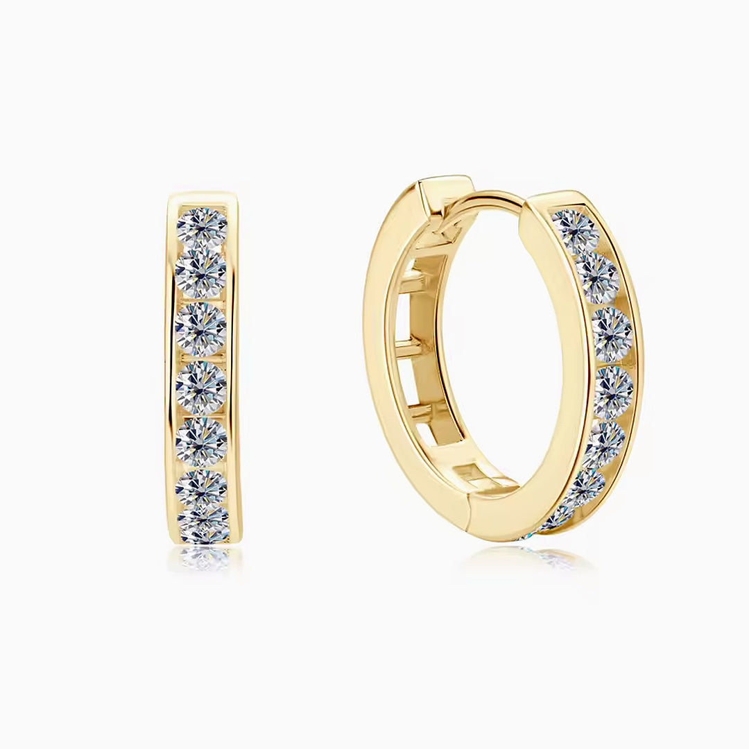 Jemma Moissanite Hoop Earrings