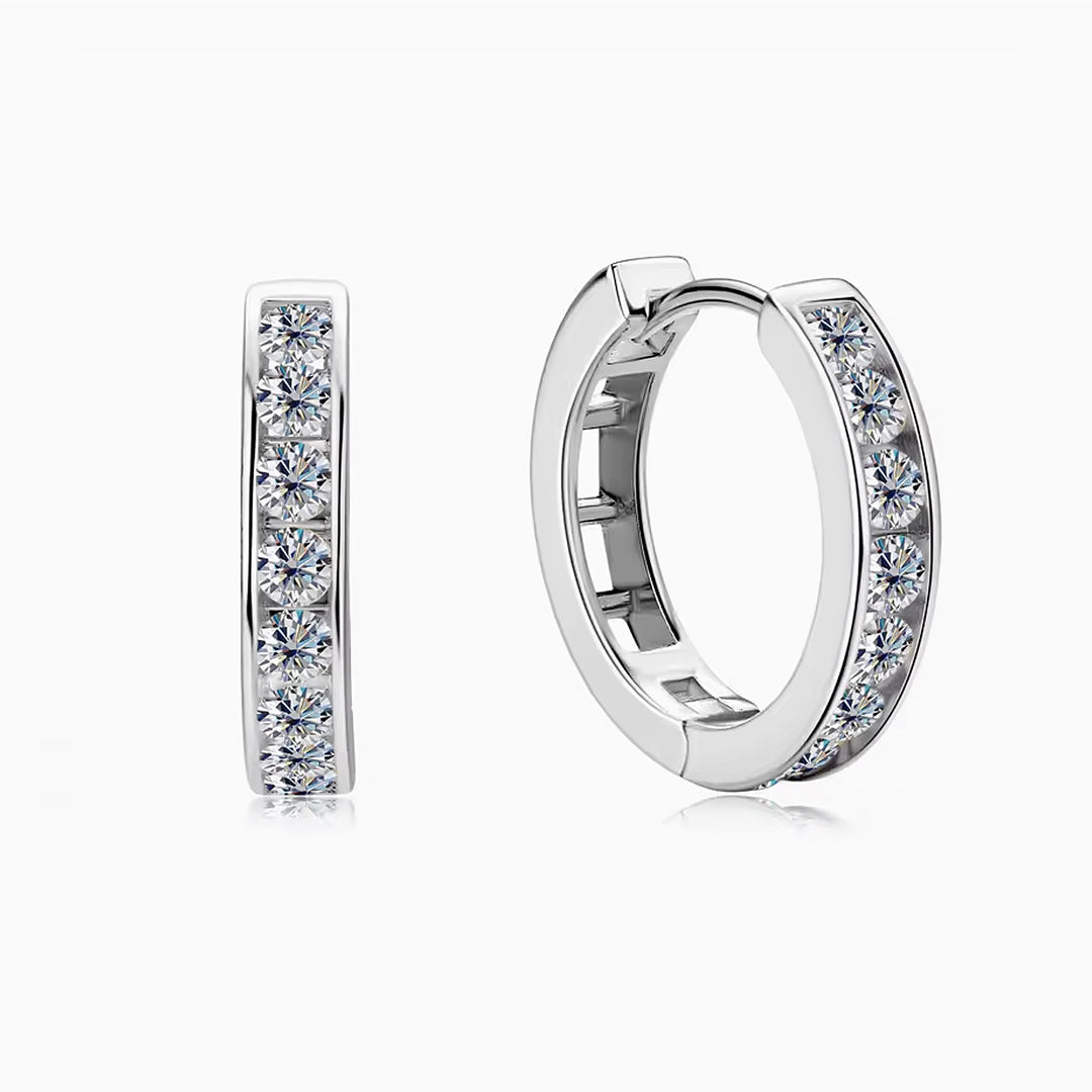 Jemma Moissanite Hoop Earrings