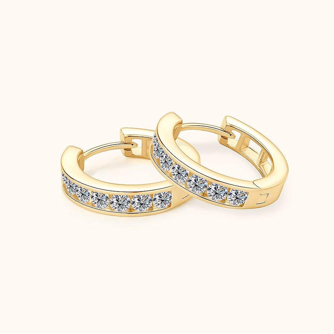 Jemma Moissanite Hoop Earrings