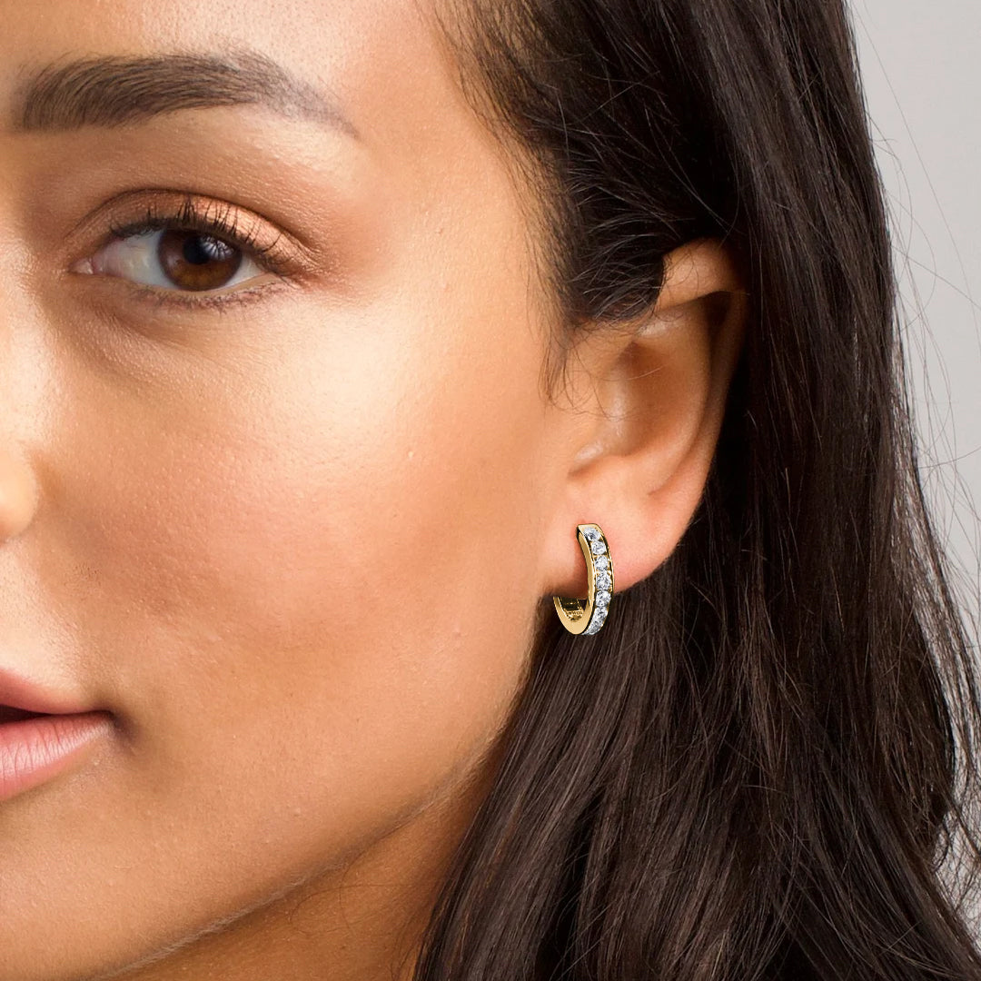Jemma Moissanite Hoop Earrings