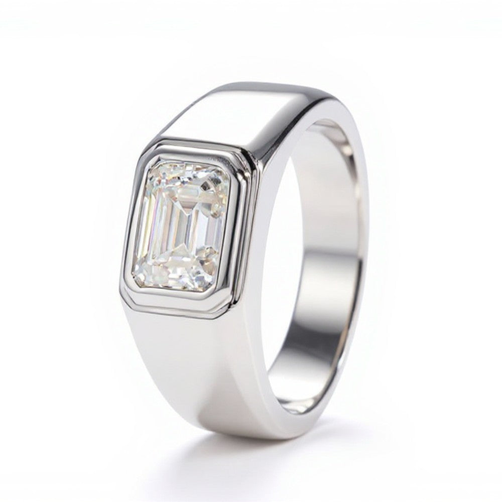 The Journeyman Emerald-Cut Moissanite Ring For Men
