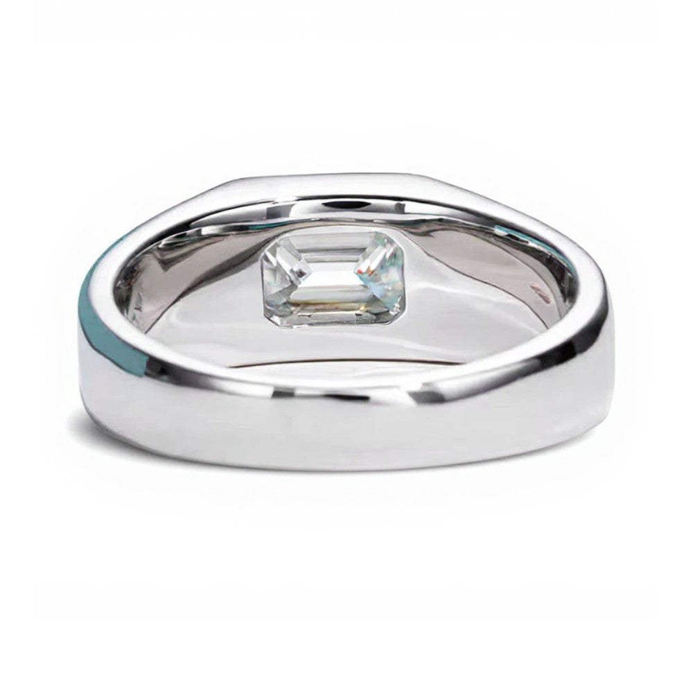 The Journeyman Emerald-Cut Moissanite Ring For Men