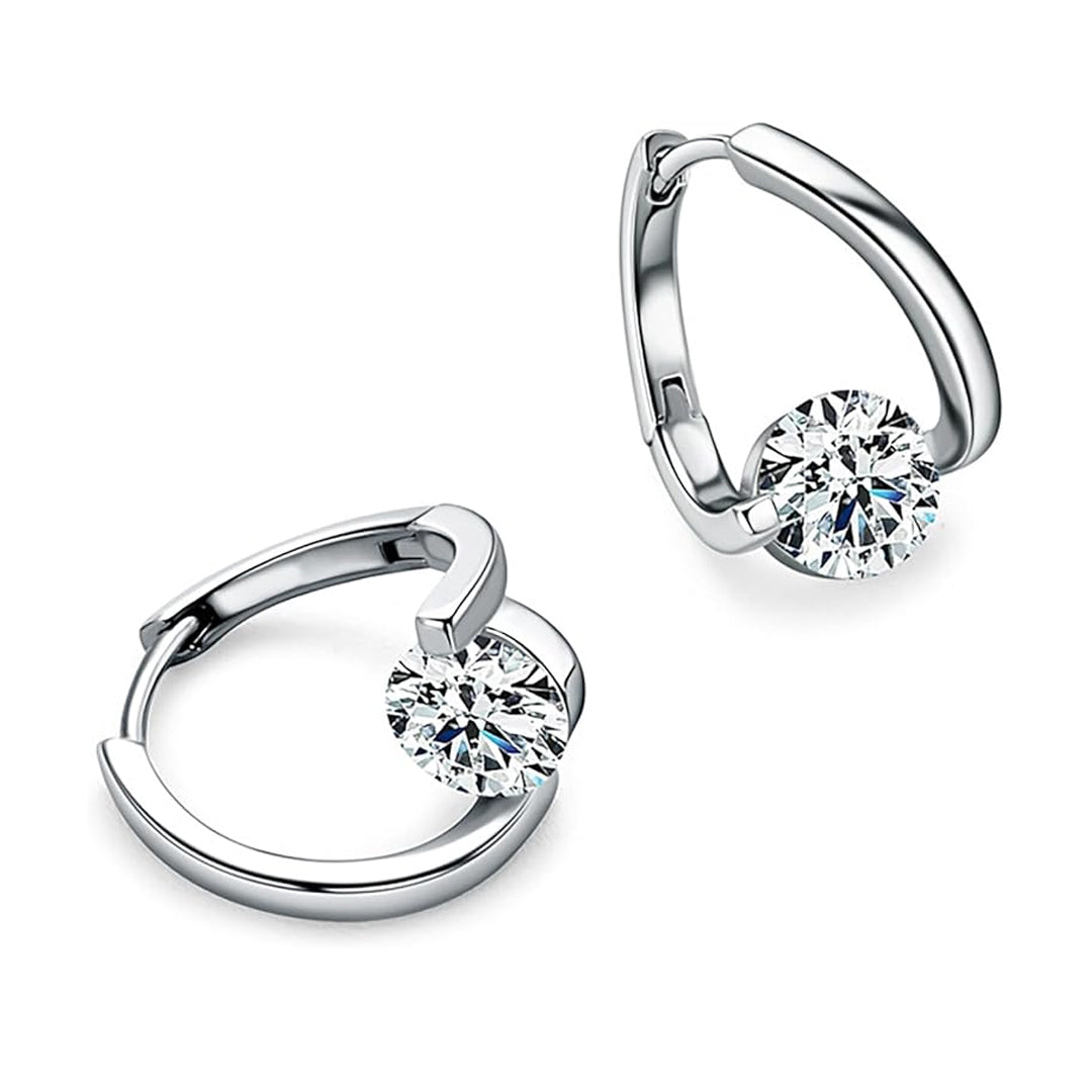 June Round-Cut Moissanite Earrings