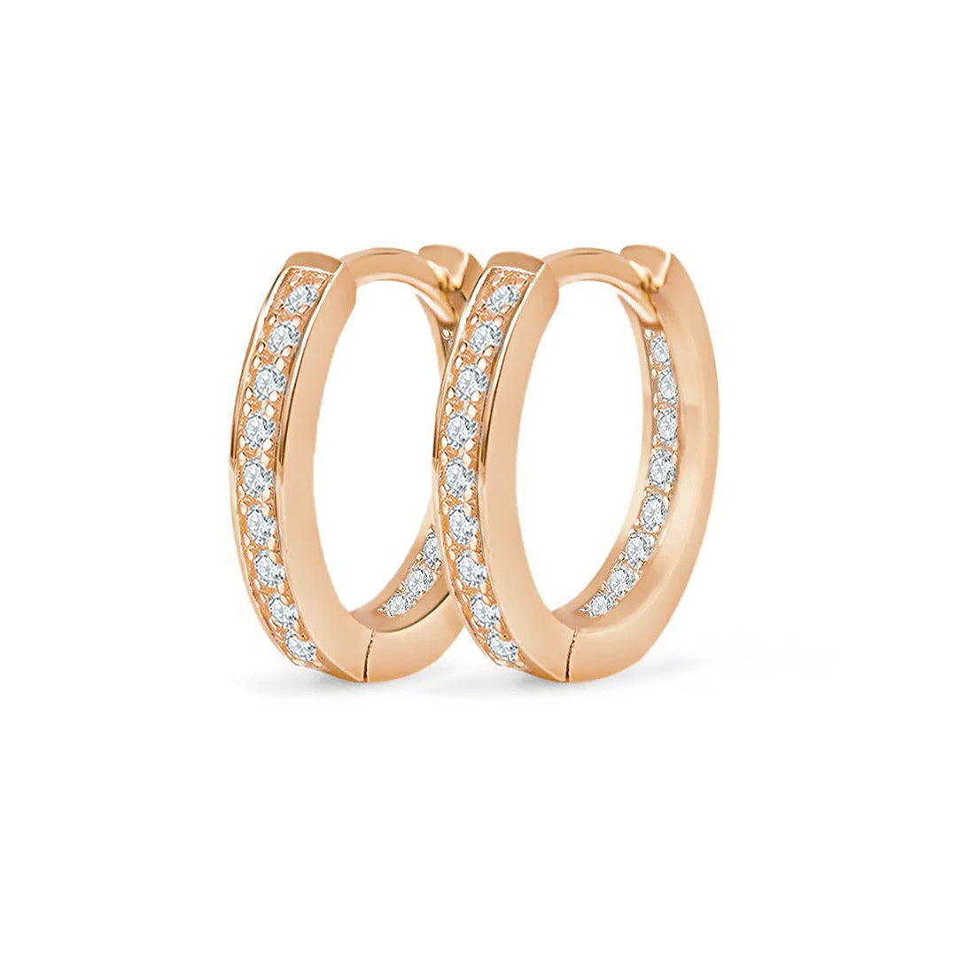 Juniper Hoop Moissanite Earrings