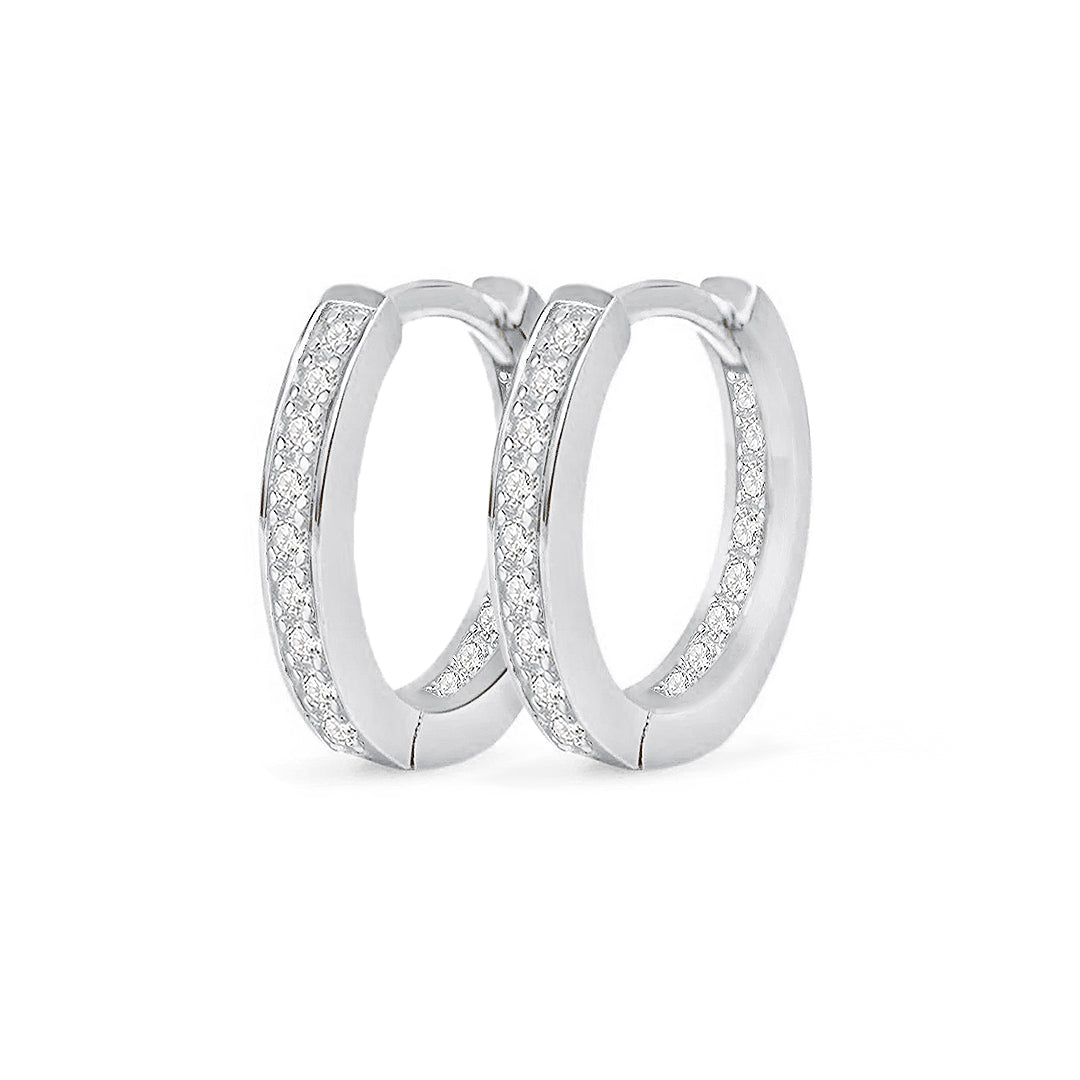 Juniper Hoop Moissanite Earrings