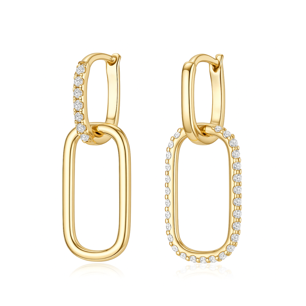 Karina 2-Style Loop Moissanite Earrings