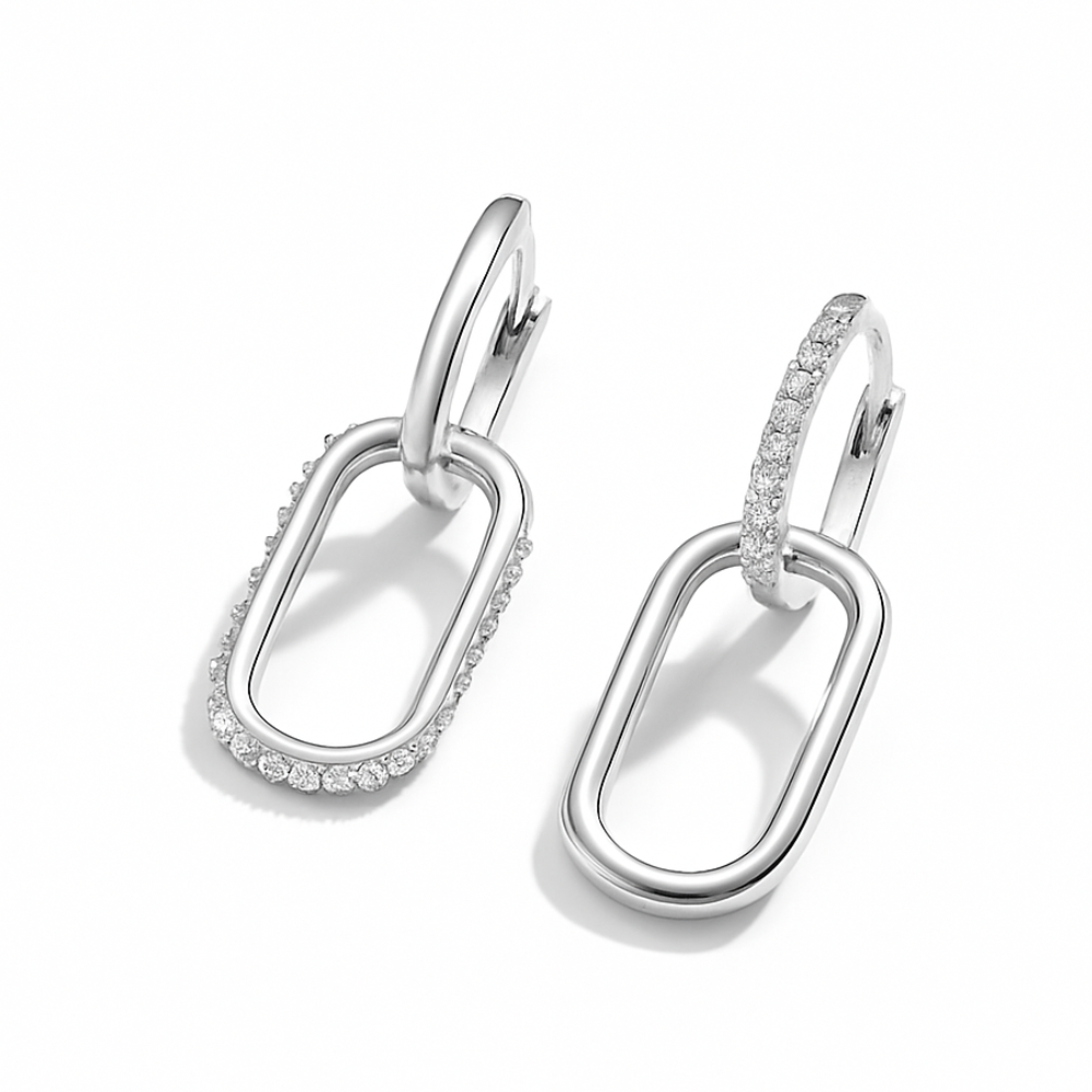 Karina 2-Style Loop Moissanite Earrings