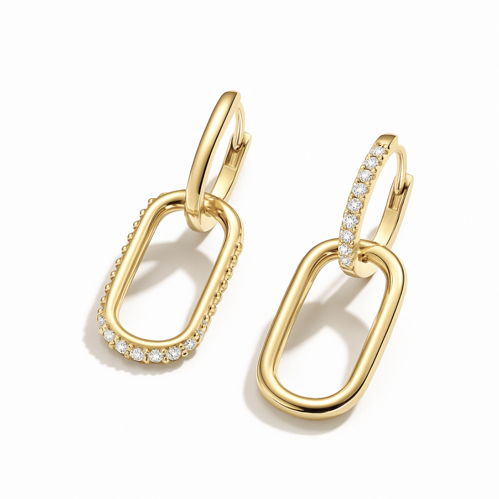 Karina 2-Style Loop Moissanite Earrings