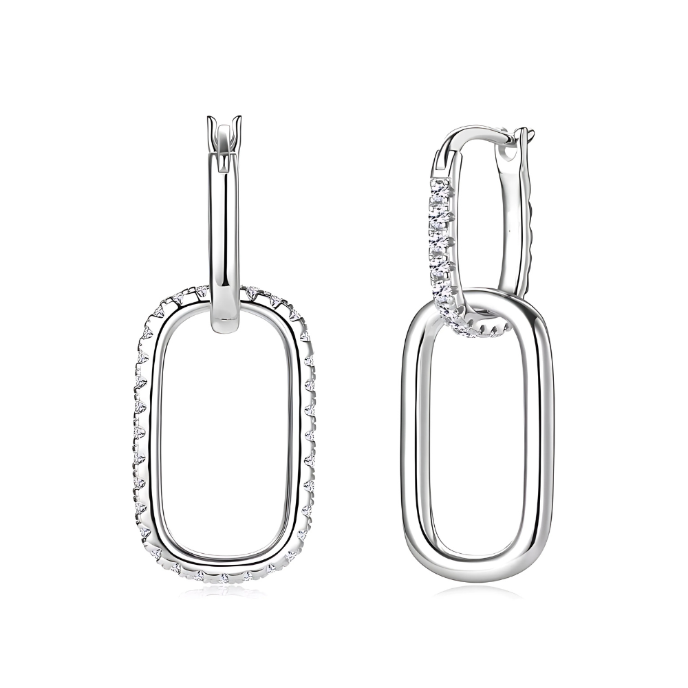 Karina 2-Style Loop Moissanite Earrings