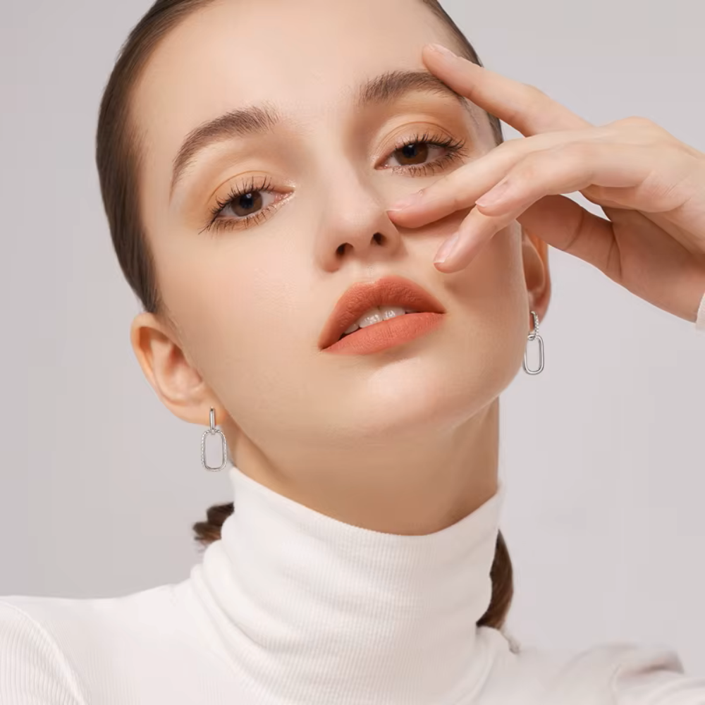 Karina 2-Style Loop Moissanite Earrings