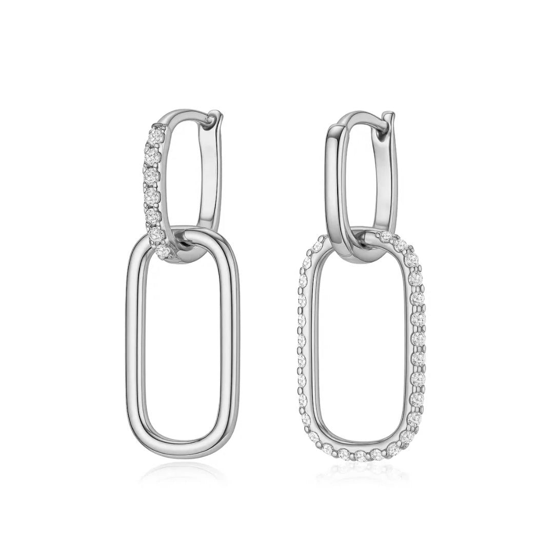 Karina 2-Style Loop Moissanite Earrings