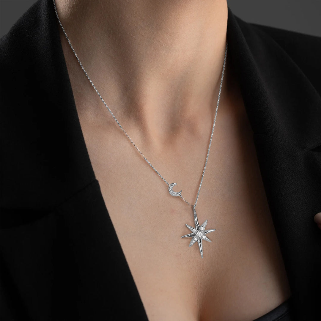 Leah 8-Point Star Moissanite Necklace