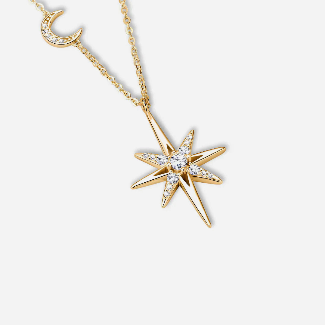 Leah 8-Point Star Moissanite Necklace