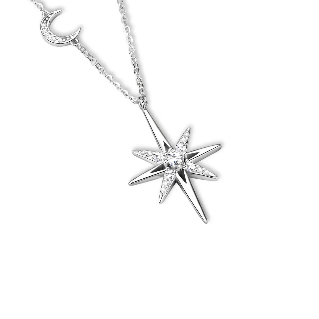 Leah 8-Point Star Moissanite Necklace