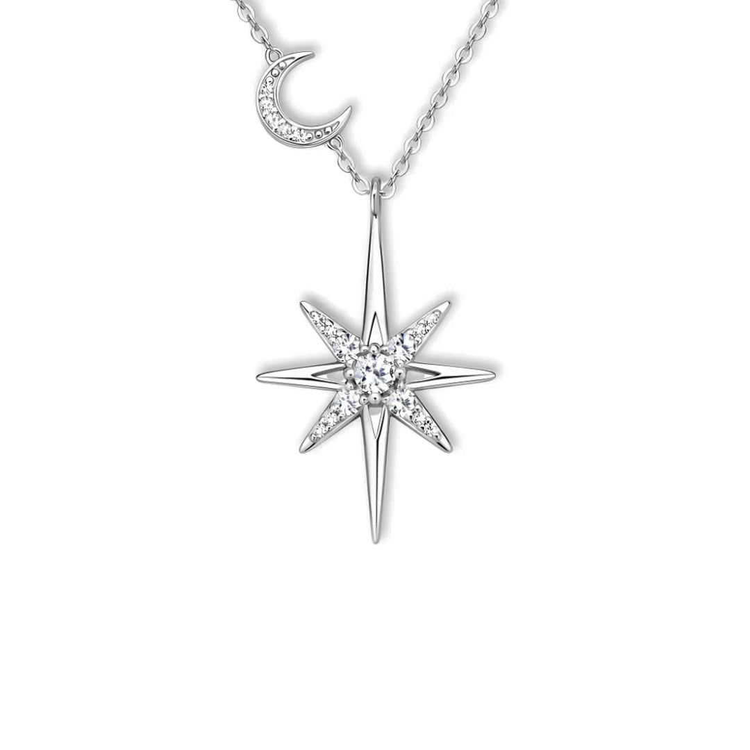 Leah 8-Point Star Moissanite Necklace – Adreama Jewelry
