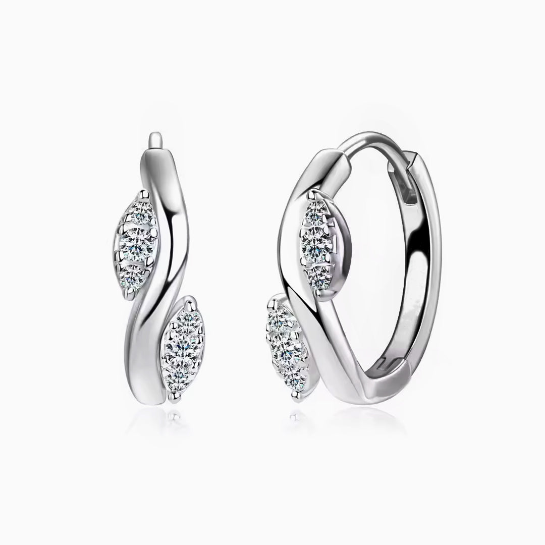 Lily Moissanite Hoop Earrings