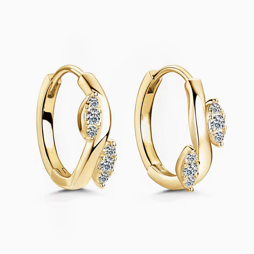 Lily Moissanite Hoop Earrings