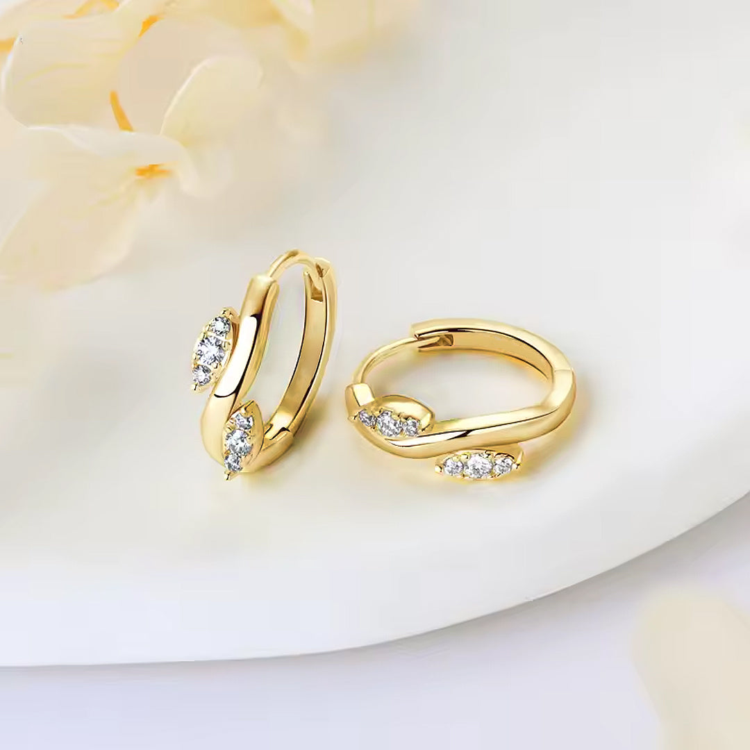 Lily Moissanite Hoop Earrings