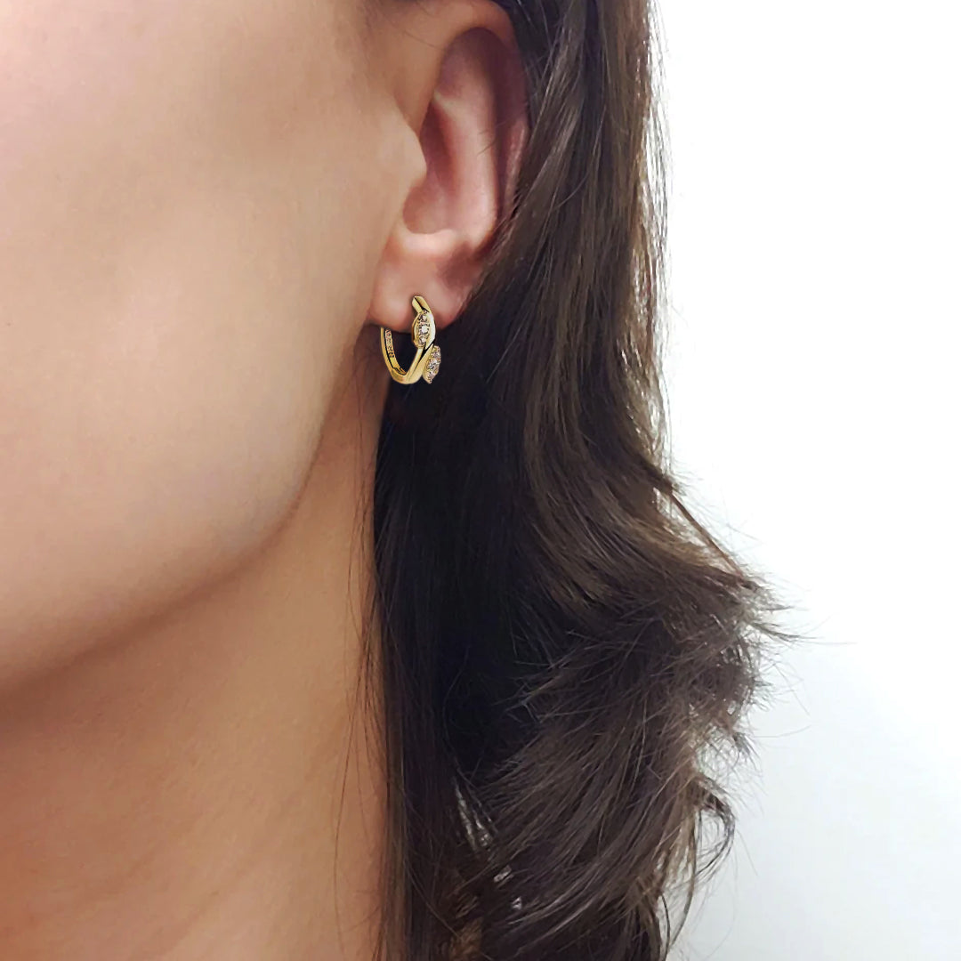 Lily Moissanite Hoop Earrings