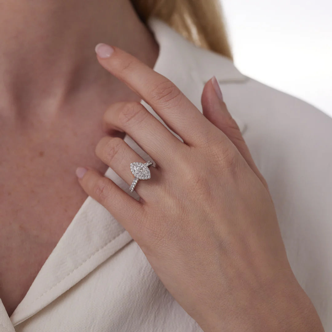 Marquessa Marquise-Cut Moissanite Ring